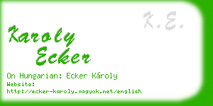 karoly ecker business card